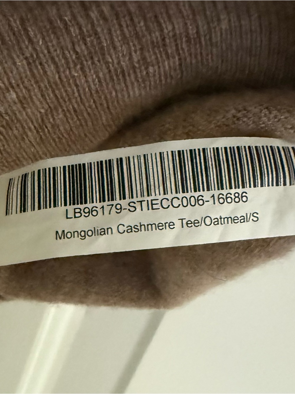 Quince Mongolian Cashmere Short Sleeve Sweater in Oatmeal Size S - Picture 5 of 5